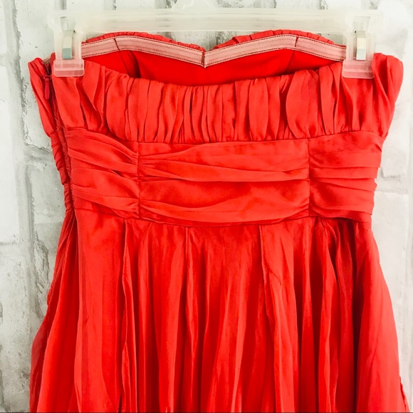 Casting Orange Strapless High Low Dress - Picture 7 of 10